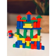 Ahşap Bloklar 60 Parça Kovalı Montessori Oyuncak