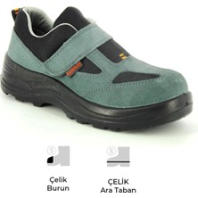 Starline Kaan Flex 3021 S1 Iş Ayakkabısı Yazlık Cırtlı Yeşil 38