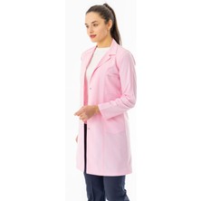 112 Giyim Spor Yaka Uzun Kol Kadın Personel Önlüğü Alpaka Kumaş Pembe (RNK111)