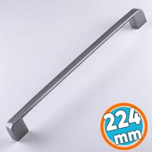 Mobilya Mutfak Dolap Çekmece Dolabı Kapak Metal Kulpu Kulbu Kulpları Gölcük 224 Mm- ( 22.4 cm ) Füme