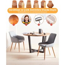 Orta Boy (2 cm ve 2.8 Cm) Füme Keçeli Silikon Masa Sandalye Pabuç Sandalye Kaydırmaz Zemin Koruyucu