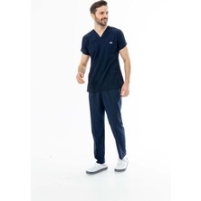 112 Giyim Gofre Likra Yarasa Kol Doktor Hemşire Tek Üst Forma  Beyaz (GFR3003)