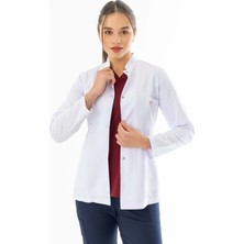 112 Giyim Hakim Yaka Kulplu Kadın Doktor Önlüğü Alpaka Kumaş Ceket Boy (BKO001)