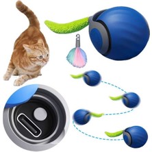 Hakdem Pet Hareketli Otomatik Yuvarlanan Tüylü Top Kedi Oyuncağı