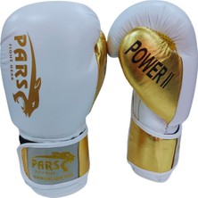 Pars Power2 Hakiki Deri Boks Eldiveni Beyaz-Gold