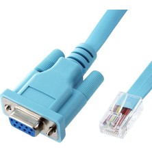 VGA kablo Cisco Uyumlu Konsol Kablosu – RS232 Db9 Dişi – RJ45 Erkek – 1.8m Rollover Seri Kablo