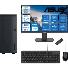 Asus Expertcenter P500MV Intel Core I7-13620H 16GB Ddr5 512GB SSD Freedos 100Hz 23.8 IPS Mon. Minitower Masaüstü Bilgisayar WB7136216512B0DF02+Zettausbbellek