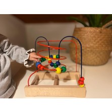 Ahşap Boncuklu Koordinasyon Orta Boy Montessori Oyuncak