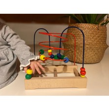 Ahşap Boncuklu Koordinasyon Orta Boy Montessori Oyuncak