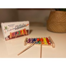 Ahşap Ksilofon Renkli 8 Nota Montessori Oyuncak