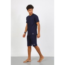 Akbeniz Erkek Pamuk Lakost Alt Üst Kaprili Pijama Takım Lacivert 6873