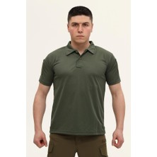 Single Sword Regular Fit Polo Yaka Kısa Kollu Erkek Tişört Renk: Haki Beden: 3xl