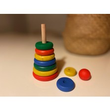 Ahşap Halka Kule Montessori Oyuncak