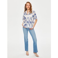 Tropik Brode Nakışlı Kısa Kol Pamuk Vual Gömlek S25GML032