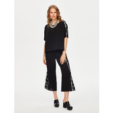 Resort Palmiye Baskı Detaylı Kısa Kol Müslin Bluz S25BLZ061