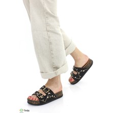 Doçka Kadın Yumuşak Anatomik Taban Taş Detaylı Terlik FL5Y/T8042