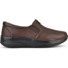 Ziya, Kadın Hakiki Deri Konfor Ayakkabı 15355Z2665 Kahve