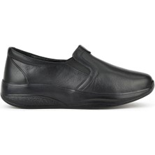 Ziya, Kadın Hakiki Deri Konfor Ayakkabı 15355Z2665 Siyah