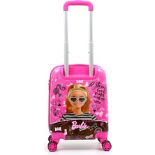 JaspEAdo Barbie  Çocuk Valizi Pembe | Darbeye Dayanıklı