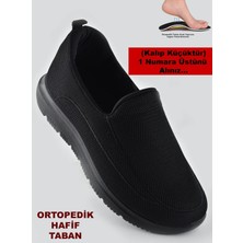 My Hafhaf Siyah  Komple Fileli Hava Alan Yürüyüş Comfort Ayakkabı