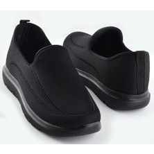 My Hafhaf Siyah  Komple Fileli Hava Alan Yürüyüş Comfort Ayakkabı