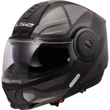 Ls2 Scope 2 Axıs Mat Siyah-Tıtanıum Çene Açılır Kask