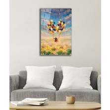 Shopping Haven Balonlar Soyut Temperli Cam Tablo