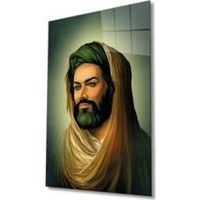 Shopping Haven Hz. Ali Dini Islami Cam Tablo Ev ve Ofis Duvar Dekoru Hediyelik Büyük Tablo Dayanıklı Cam