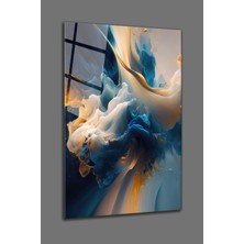 Shopping Haven Renkli Duman Soyut Cam Tablo-Dekoratif Modern Cam Duvar Tablosu-Ev Ofis Için Hediye-4mm Kırılmaz