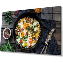 Dekoratif Duvar Aksesuarı  Yemek Mutfak Cam Tablo   Food Kitchen