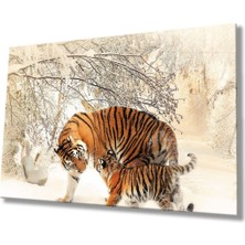 Shopping Haven Kaplan Hayvan Cam Tablo 4mm Dayanıklı Temperli Cam