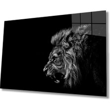 Aslan Hayvan Cam Tablo
