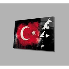 Shopping Haven Atatürk ve Türk Bayrağı Cam Tablo 36X23