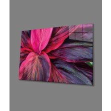 Shopping Haven Mor Çiçek 4mm Dayanıklı Cam Tablo Temperli Cam