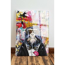 Banksy Graffiti Cam Tablo, Ev ve Ofis Duvar Dekoru, Hediyelik Büyük Temperli 4 mm Cam Tablo