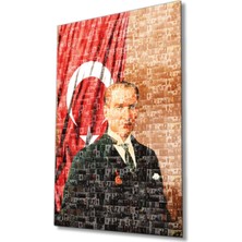 Shopping Haven Atatürk Cam Tablo 4 mm Dayanıklı Temperli Cam