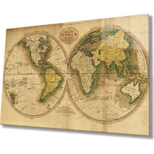 Shopping Haven Dünya Haritası 12 Cam Tablo