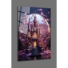 Romantik Köşk Temalı Cam Tablo- Köşk Anime Dekoratif Duvar Tablosu-4mm Kırılmaz Cam Tablo-Ev Dekor