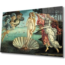 Shopping Haven Venüsün Doğuşu Sanatsal Cam Tablo, Ev ve Ofis Duvar Dekoru, Hediyelik Büyük Temperli 4 mm Cam Tablo
