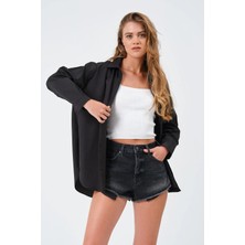 Kadın Oversize Uzun Gömlek