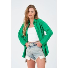 Kadın Oversize Uzun Gömlek