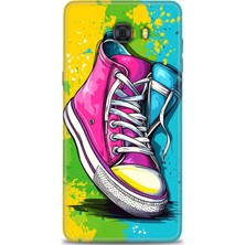 Kılıf Evreni Samsung Galaxy C9 Pro Uyumlu A+ Plus Kılıf + SERAMİK KIRILMAZ EKRAN KORUYUCU 441