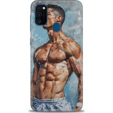 Samsung Galaxy M30S Hd Baskılı Kılıf + Seramik Tam Kaplayan Ekran Koruyucu 4