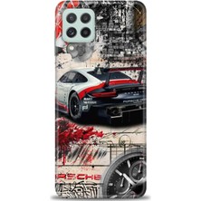 Samsung Galaxy M32 Hd Baskılı Kılıf + Seramik Tam Kaplayan Ekran Koruyucu 484