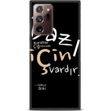 Samsung Galaxy Note 20 Hd Baskılı Kılıf + Seramik Tam Kaplayan Ekran Koruyucu 394