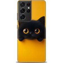 Samsung Galaxy S21 Ultra Hd Baskılı Kılıf + Seramik Tam Kaplayan Ekran Koruyucu 64