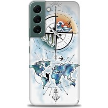 Samsung Galaxy S22 Hd Baskılı Kılıf + Seramik Tam Kaplayan Ekran Koruyucu 82