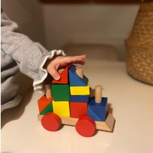 Ahşap Yapboz Araba Montessori Oyuncak