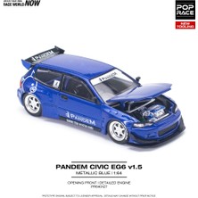 Pop Race 1/64 Pandem Civic Eg6 V1.5 - Metalik Mavi