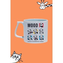 Panda Mood Of The Day Pandanın Gün Içindeki Ruh Hali Tasarım Baskılı Beyaz Lüks Kupa Bardak